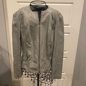 Bernardo Grey Leather Jacket!